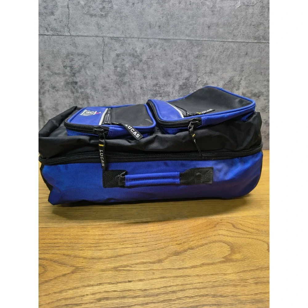 Property Of Lucas Equipment Rolling Luggage Travel Bag Purple/Blue
